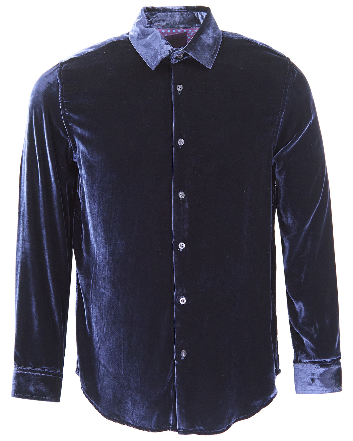 NED VELVET SHIRT - NAVY