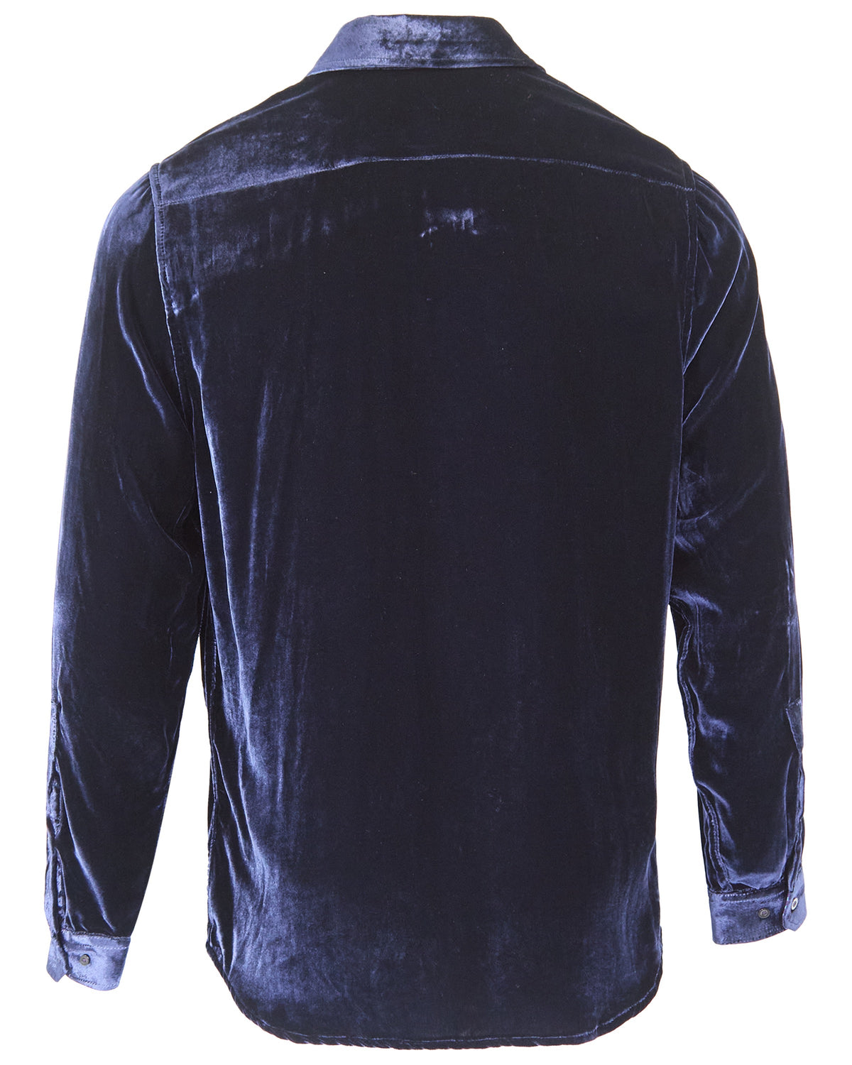 NED VELVET SHIRT - NAVY