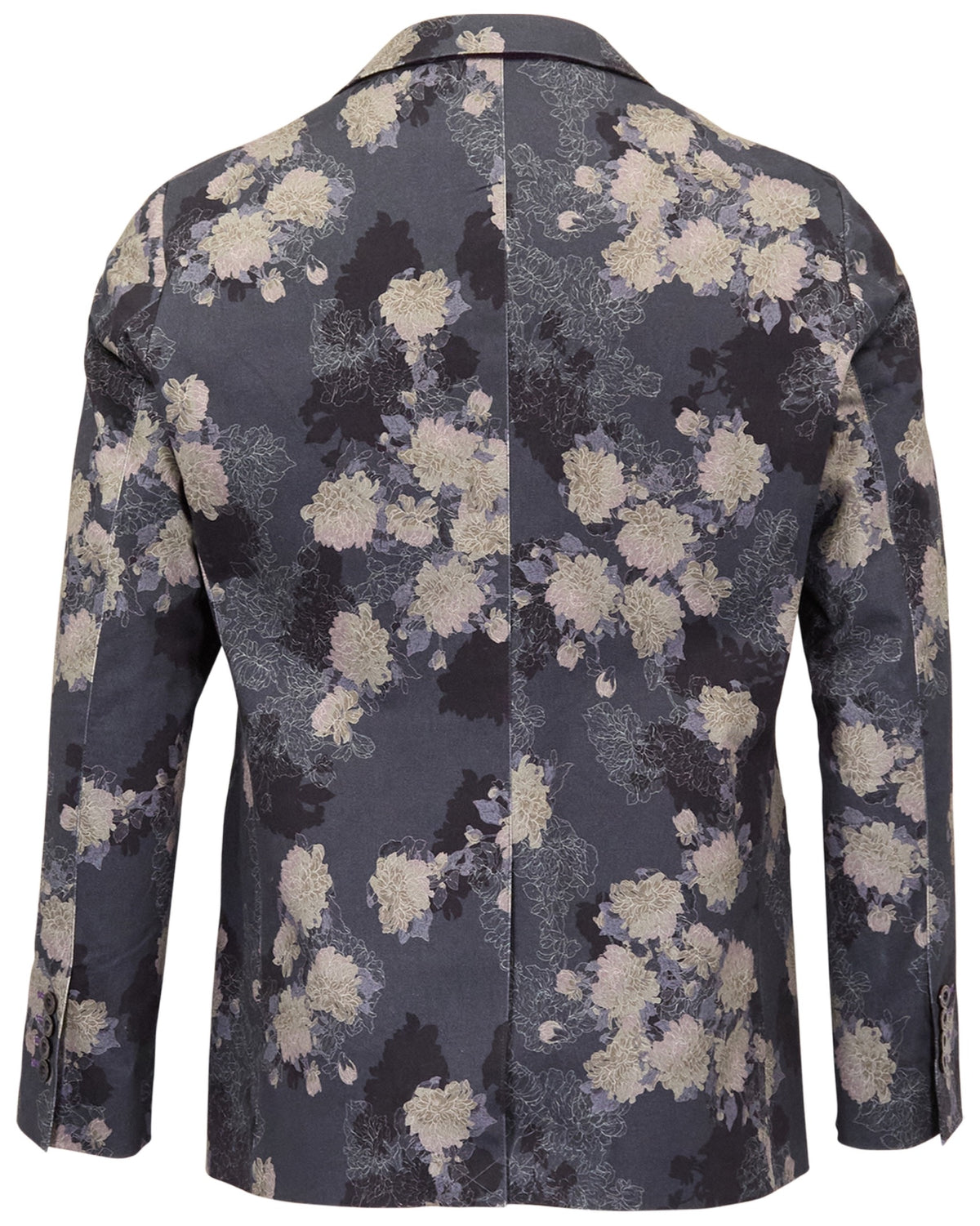 ADRIAN LANS FLORAL BLACK MEN'S STRETCH COTTON BLAZER