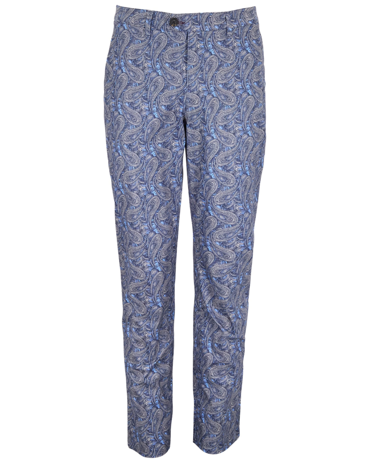 JACK MAURICE PAISLEY BLUE MEN'S STRETCH CHINO PANT