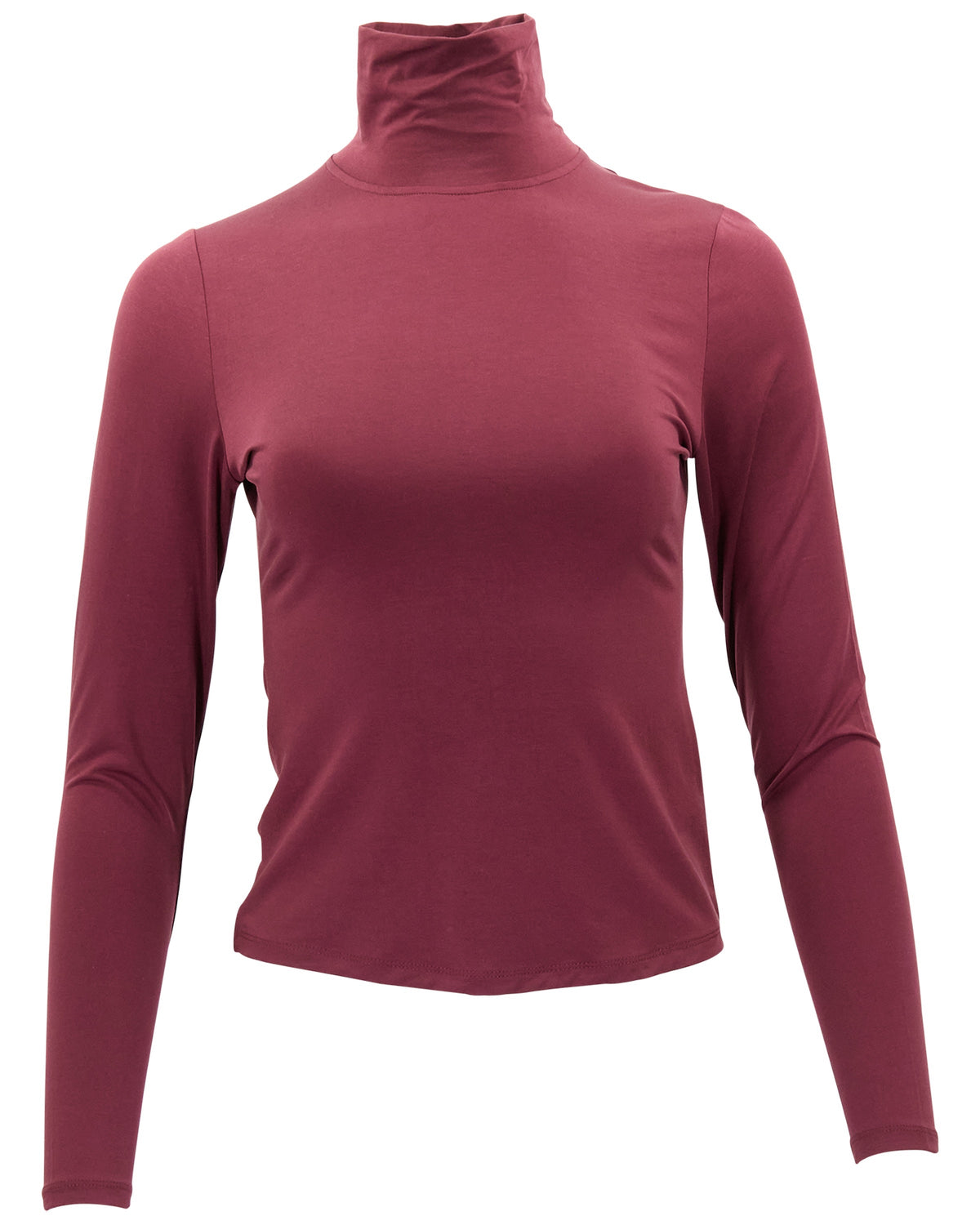 KATE PORT WOMEN'S LYOCELL STRETCH TURTLENECK