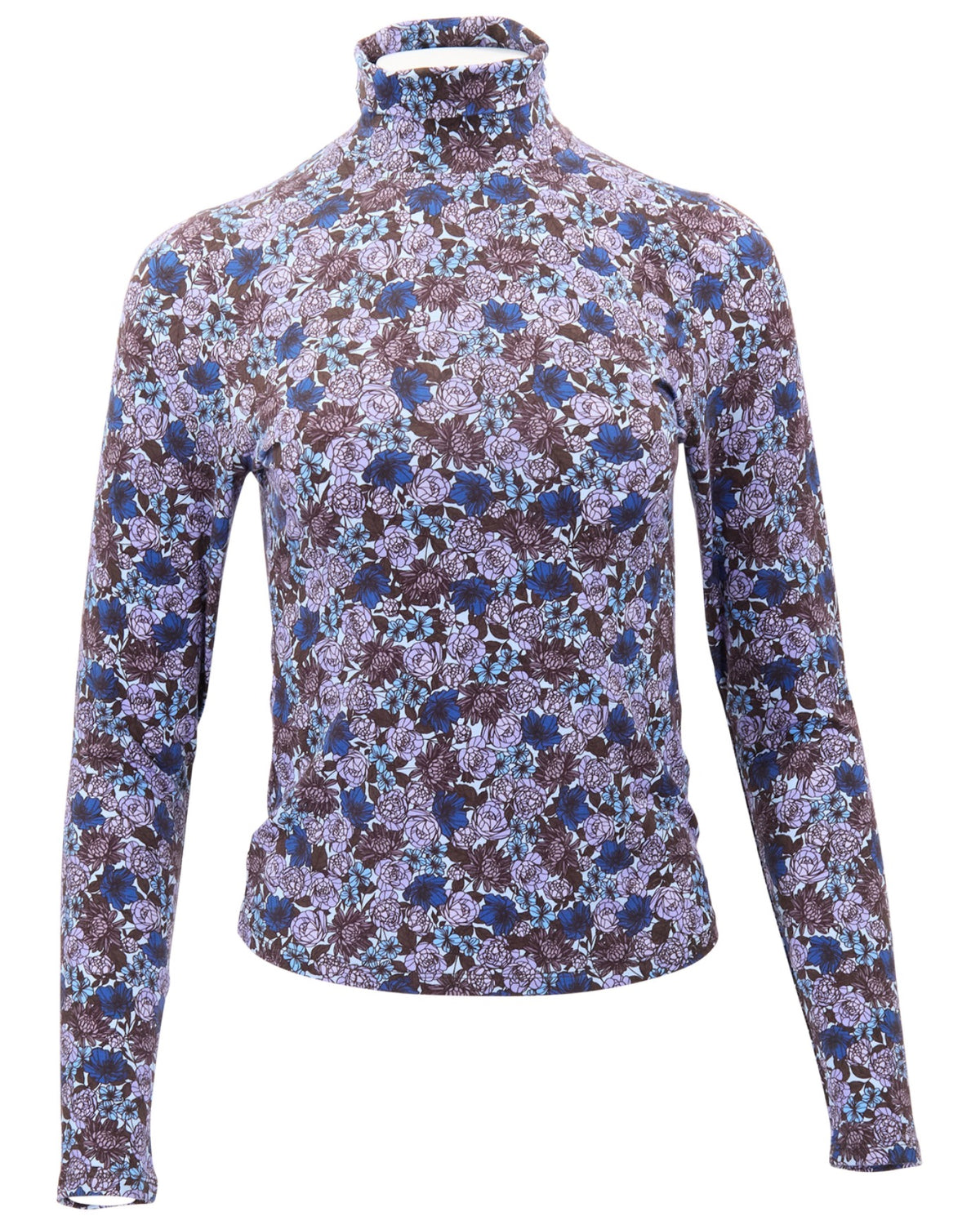 KATE TERNBERG FLORAL BROWNIE WOMEN'S LYOCELL STRETCH TURTLENECK