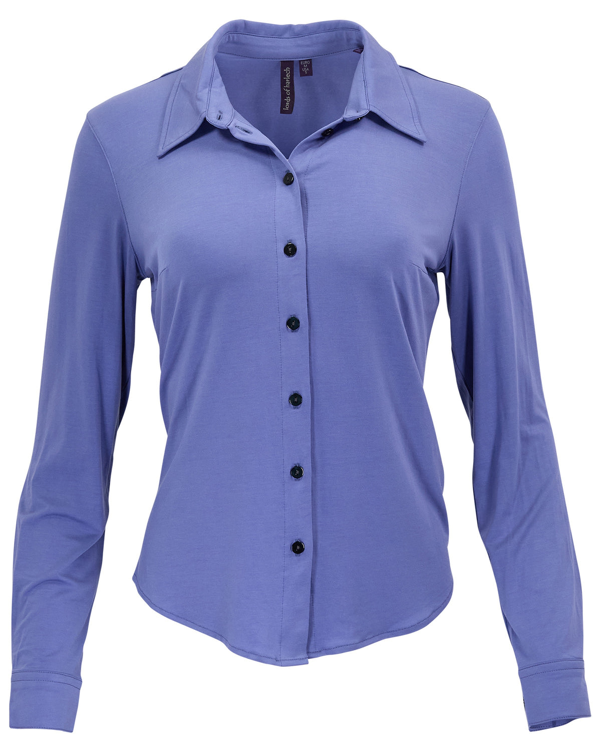 STEPHANIE DAWN BLUE WOMEN'S LYOCELL STRETCH LONG-SLEEVE SHIRT
