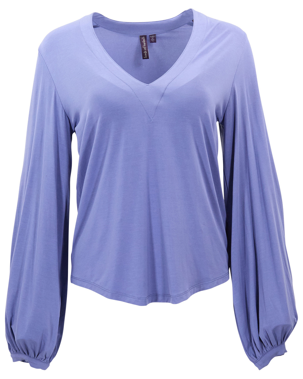 VAL DAWN BLUE WOMEN'S LYOCELL STRETCH V-NECK TOP