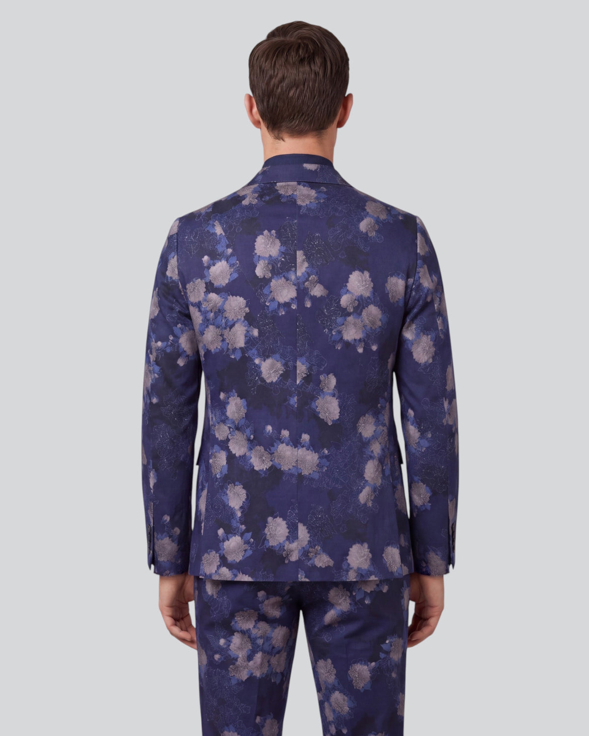 ADRIAN LANS FLORAL NAVY MEN'S STRETCH COTTON BLAZER