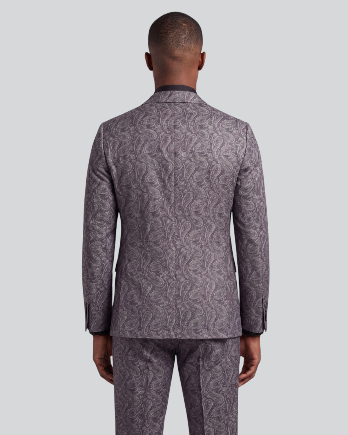 ADRIAN MAURICE PAISLEY SMOKE MEN'S STRETCH COTTON BLAZER