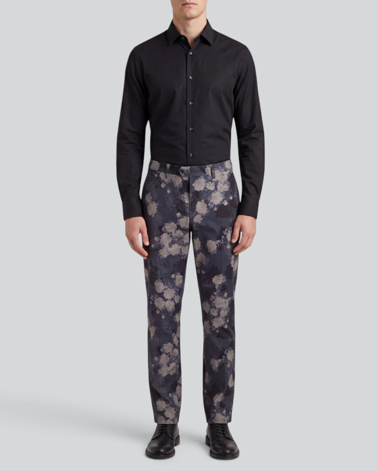 JACK LANS FLORAL BLACK MEN'S STRETCH CHINO PANT