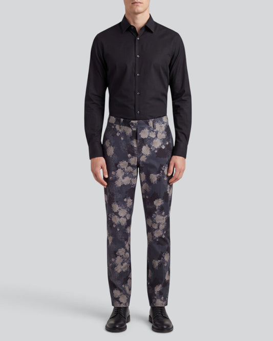 JACK LANS FLORAL BLACK MEN'S STRETCH CHINO PANT