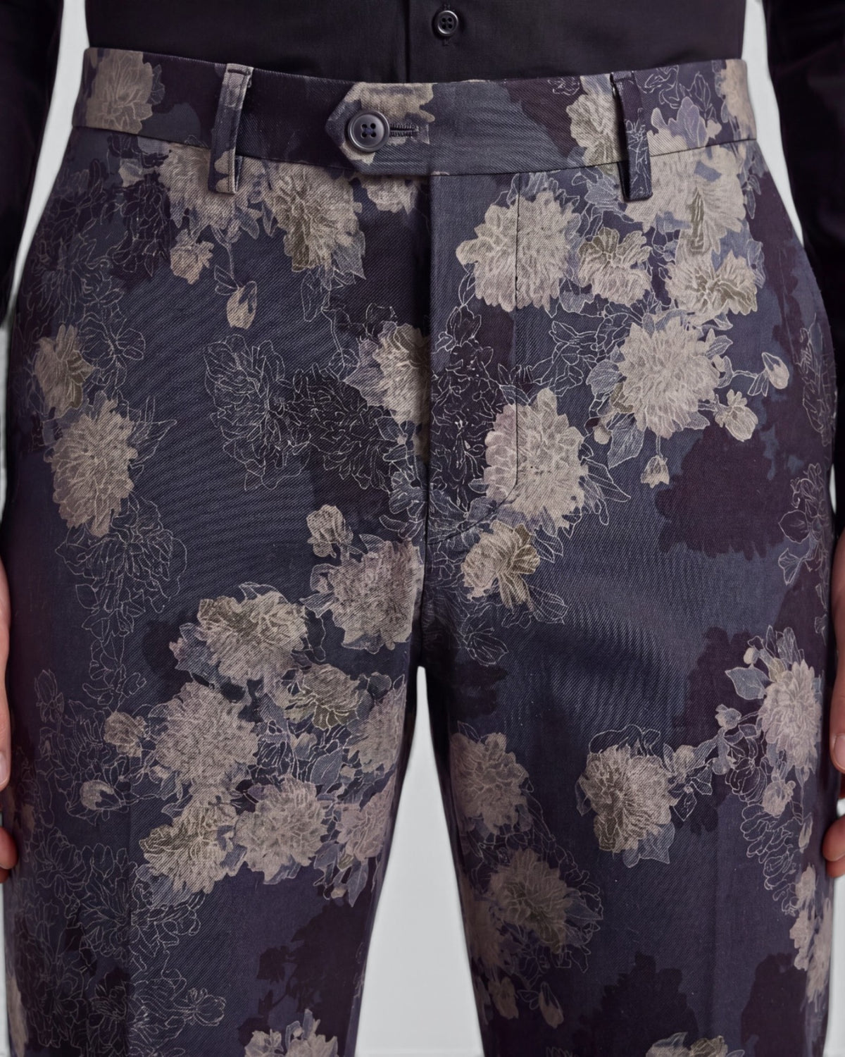 JACK LANS FLORAL BLACK MEN'S STRETCH CHINO PANT