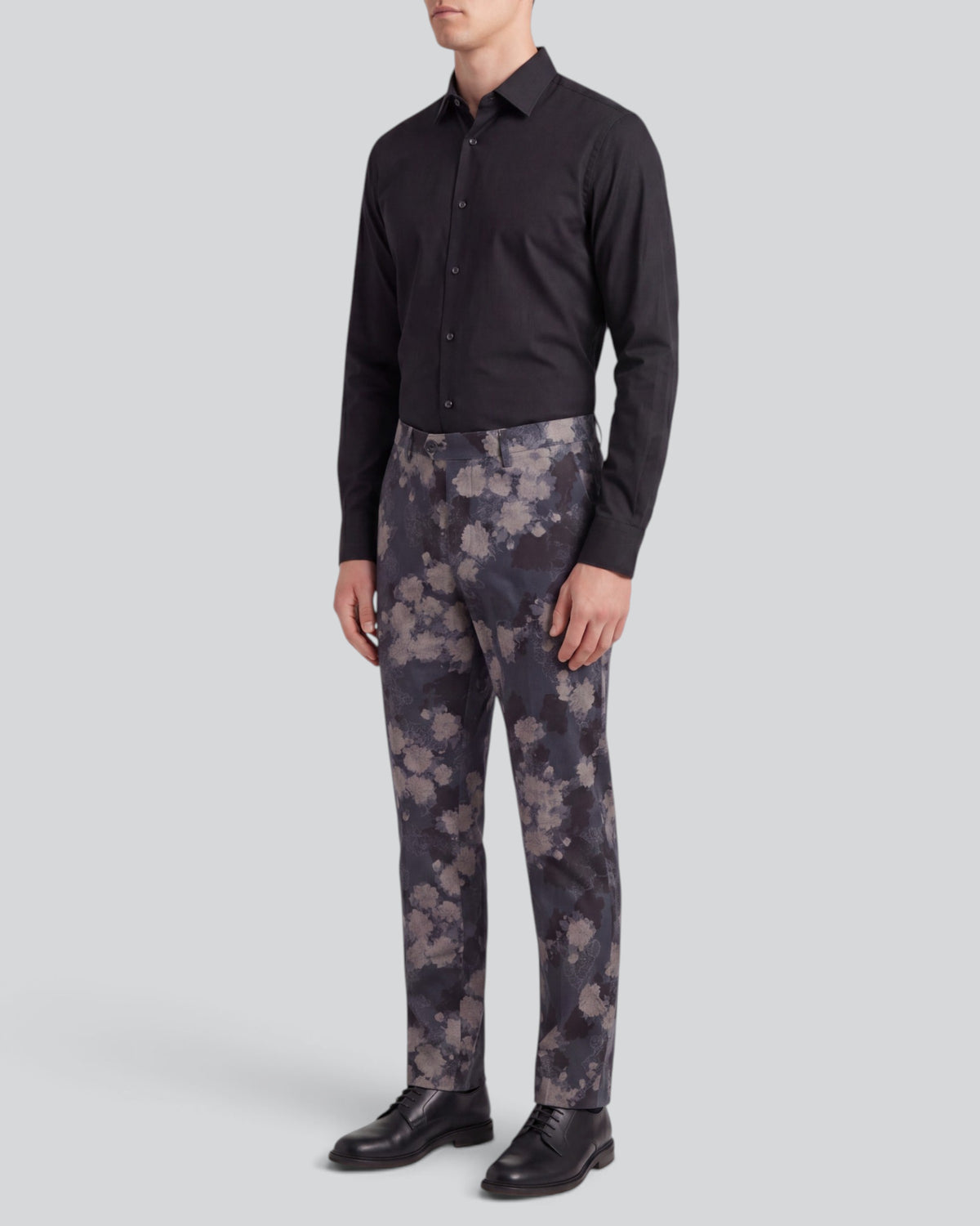 JACK LANS FLORAL BLACK MEN'S STRETCH CHINO PANT