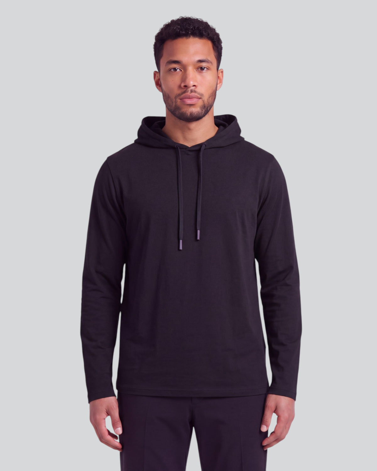 HORATIO BLACK MEN'S STRETCH JERSEY HOODIE