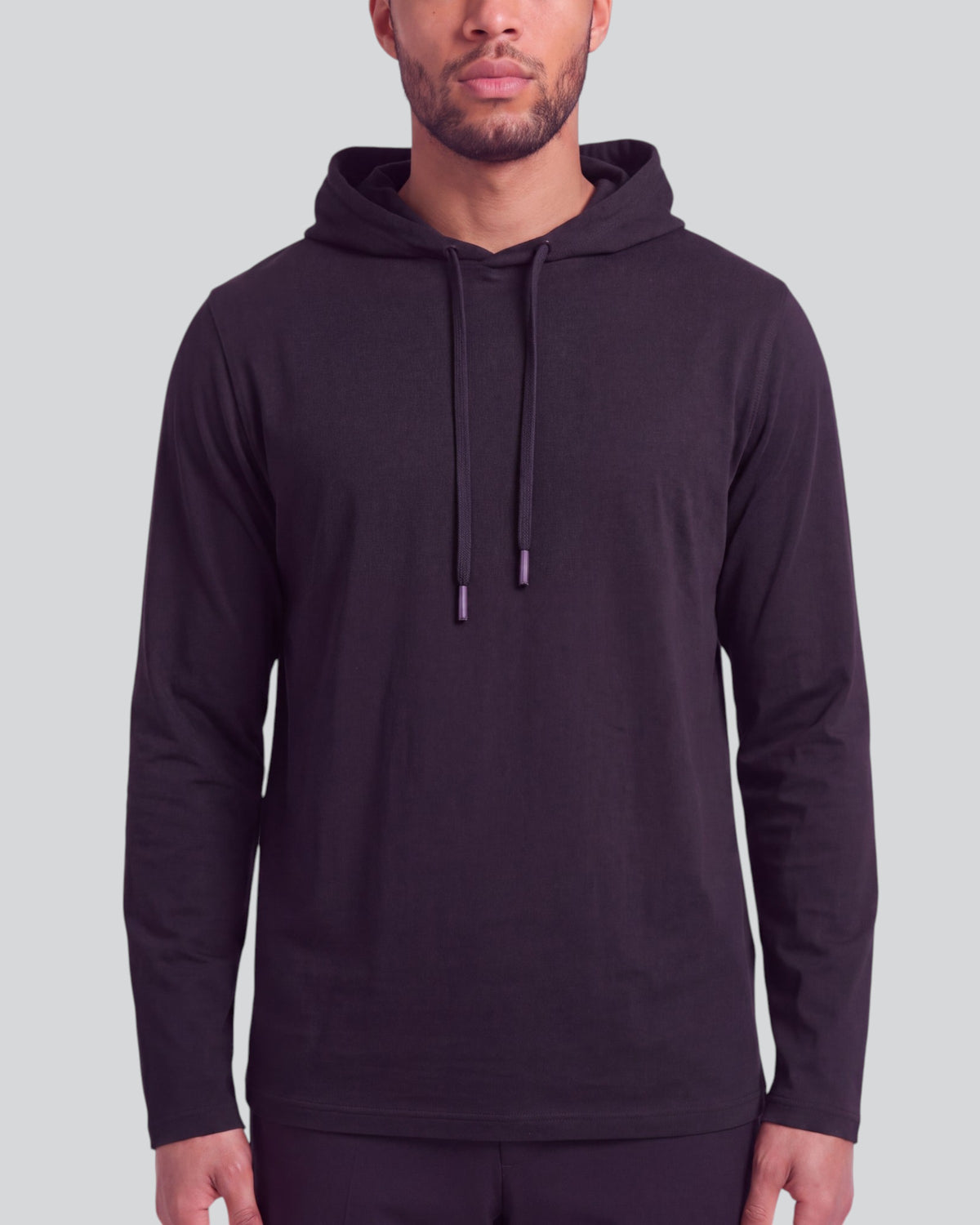 HORATIO BLACK MEN'S STRETCH JERSEY HOODIE