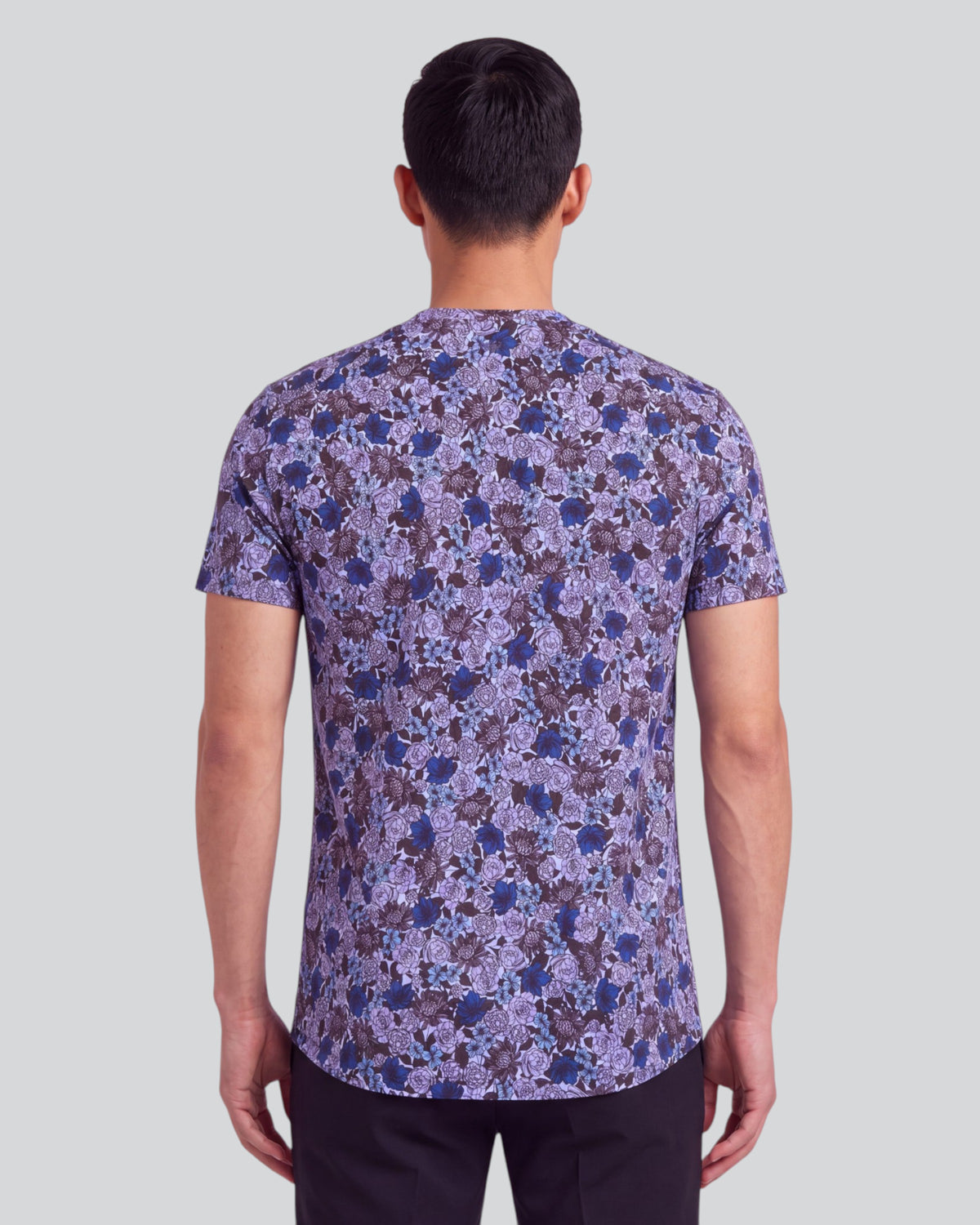 MAZE TERNBERG FLORAL BROWNIE MEN'S STRETCH COTTON V-NECK TEE