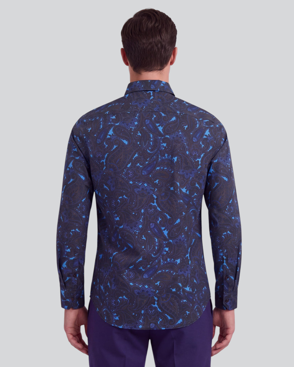 MORRIS LANNACH PAISLEY BROWNIE MEN'S PRINTED COTTON BUTTON-DOWN SHIRT