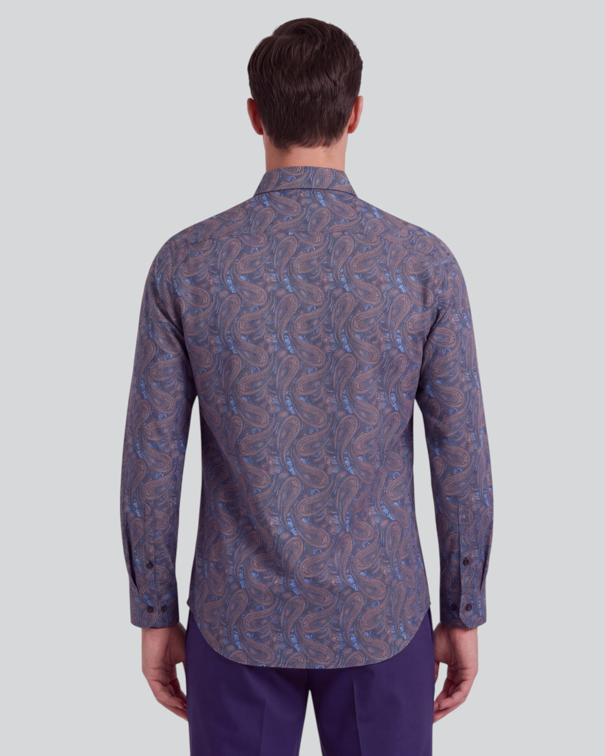 MORRIS MAURICE PAISLEY SPICE MEN'S PRINTED COTTON BUTTON-DOWN SHIRT