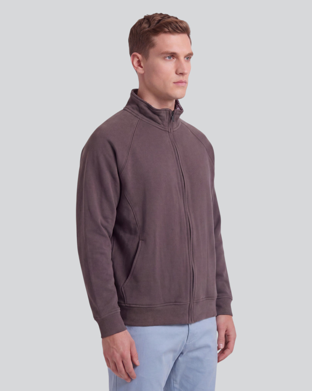 NEVILLE BROWNIE MEN'S FULL-ZIP KNIT JACKET