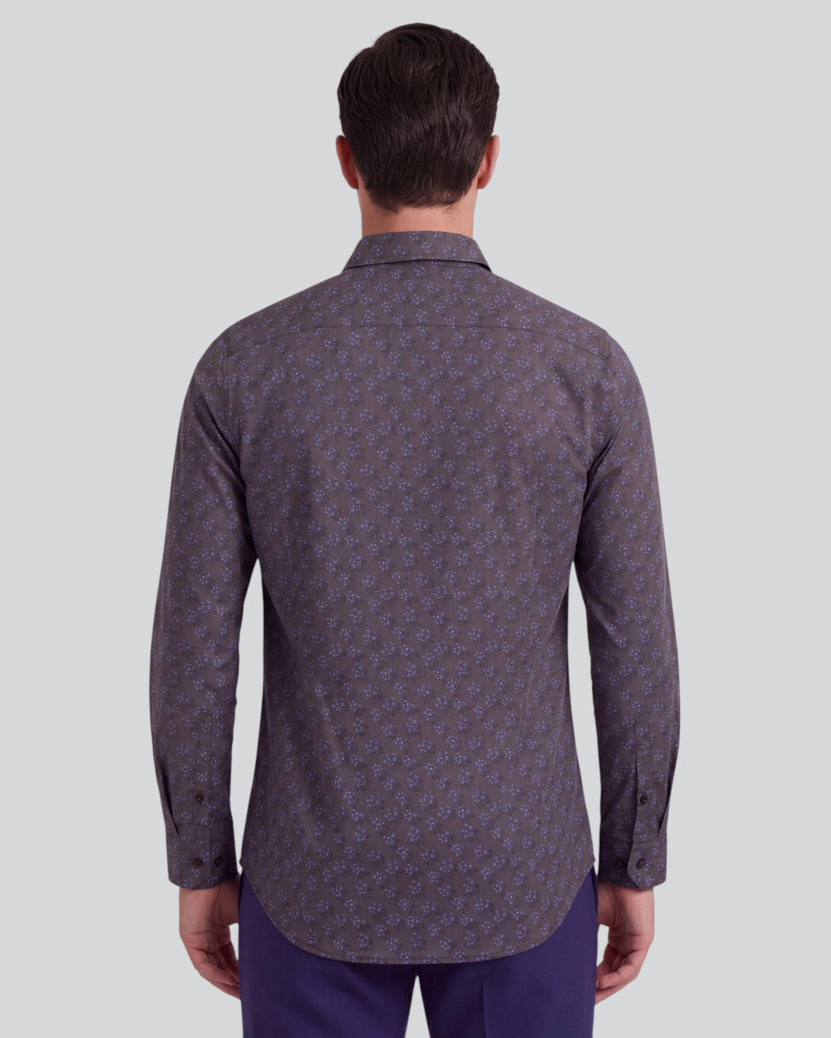 NIGEL VIENNA FLORAL BROWNIE MEN'S PRINTED COTTON LONG-SLEEVE SHIRT