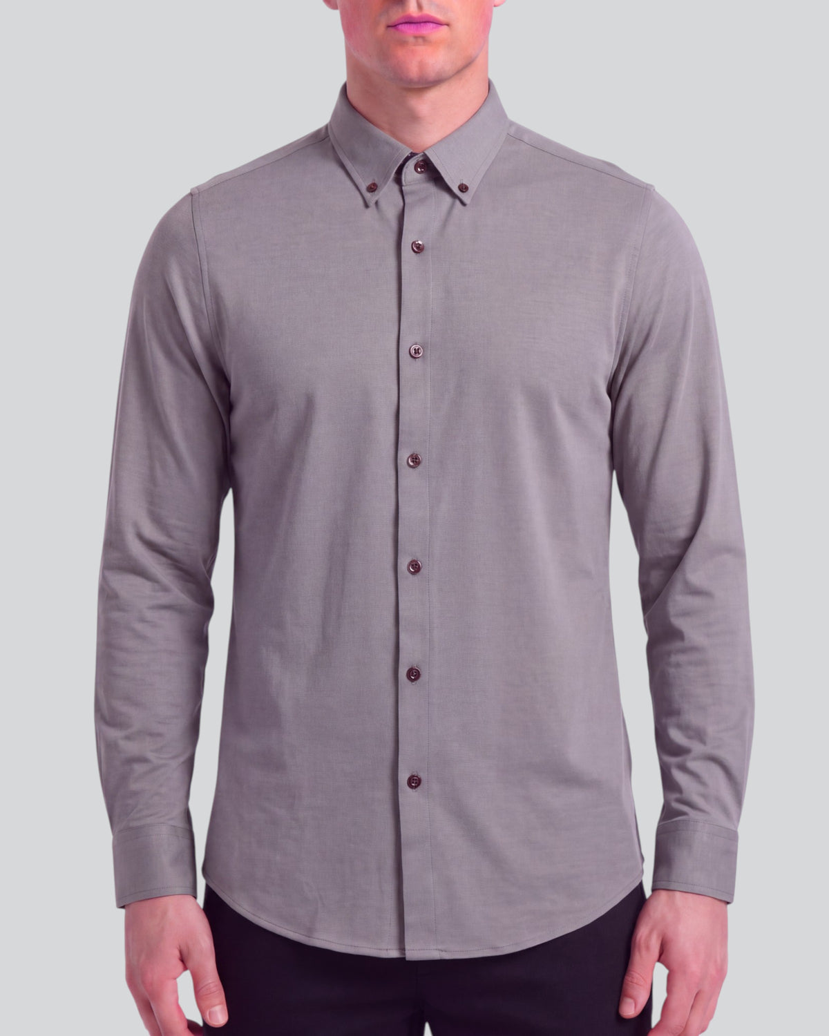 SIMON SAGE MEN'S STRETCH JERSEY LONG-SLEEVE SHIRT