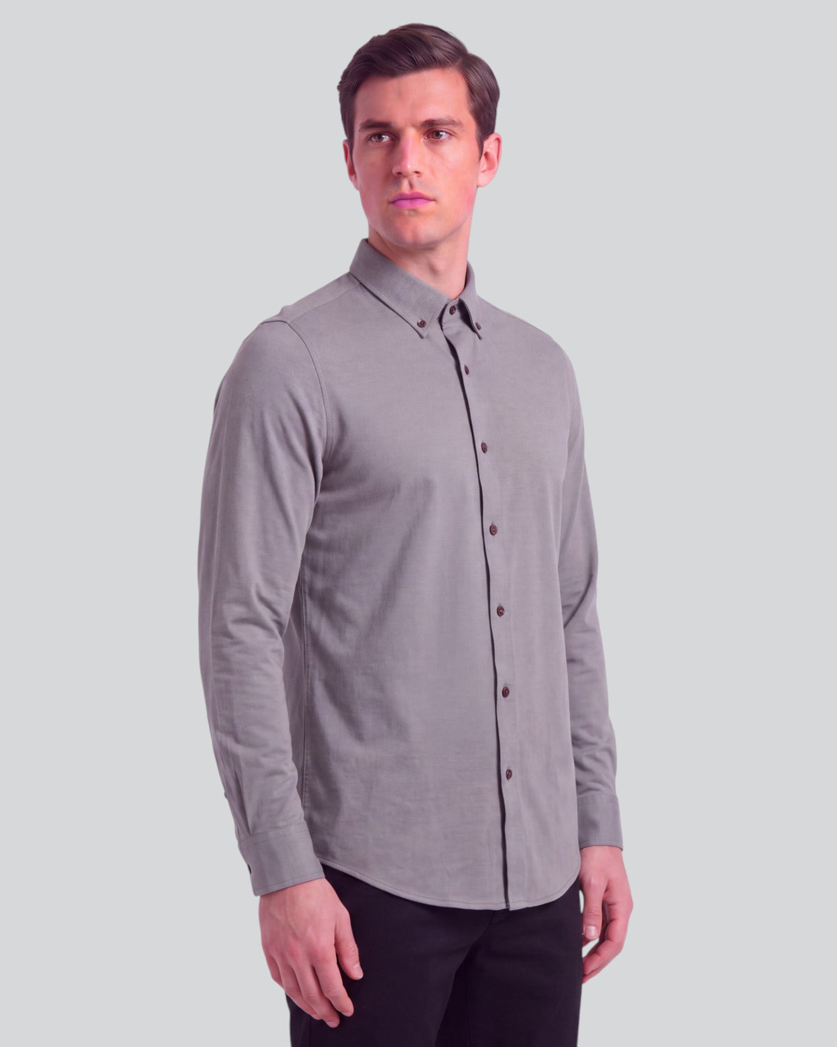 SIMON SAGE MEN'S STRETCH JERSEY LONG-SLEEVE SHIRT