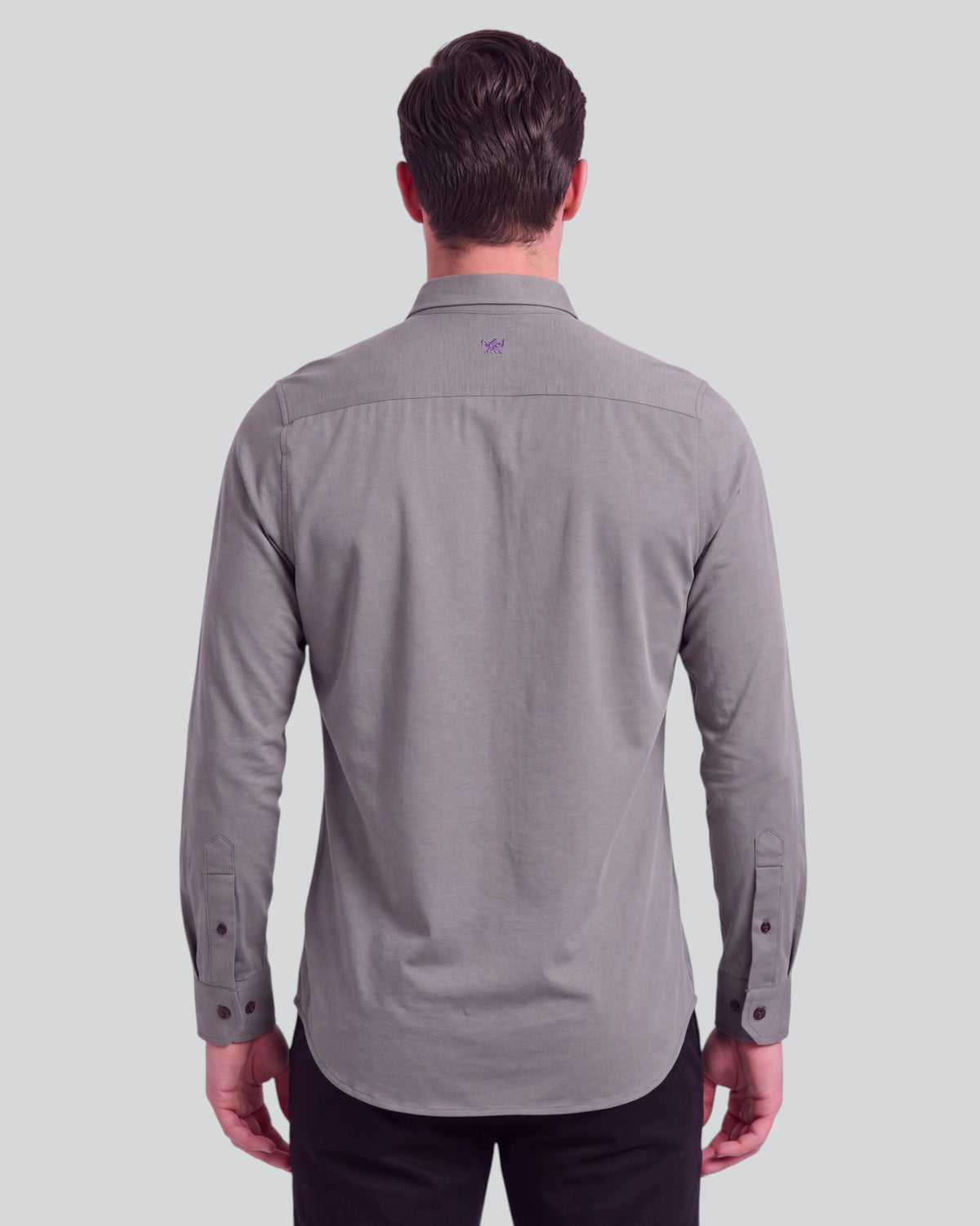 SIMON SAGE MEN'S STRETCH JERSEY LONG-SLEEVE SHIRT