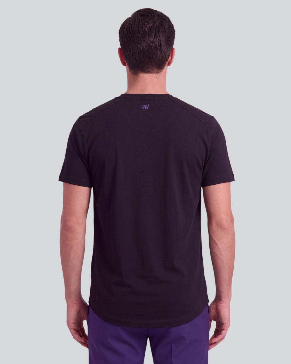 TIMOTHY BLACK MEN'S STRETCH COTTON CREW-NECK TEE
