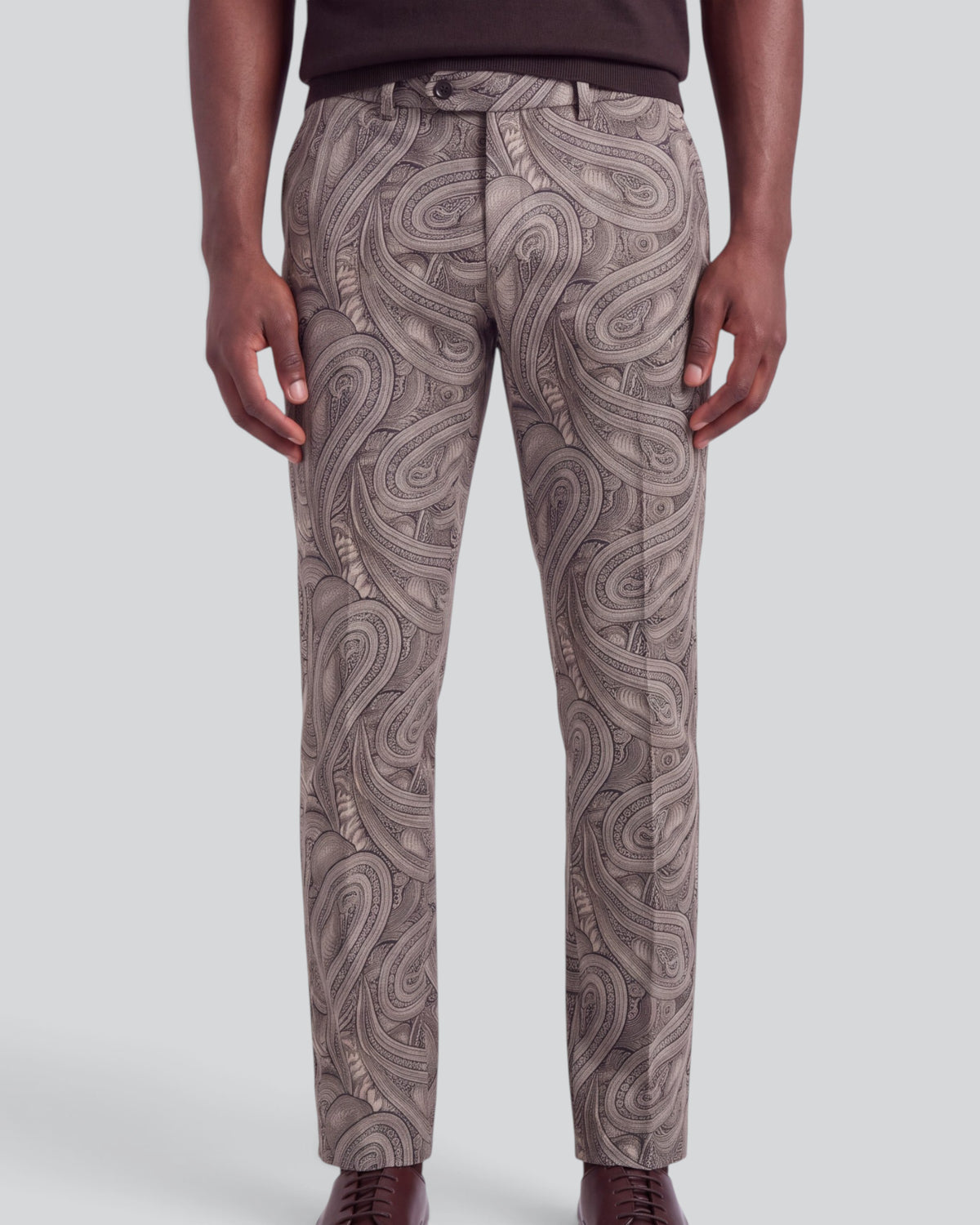 CHARLTON BADALONA PAISLEY SAGE MEN'S STRETCH TAILORED PANT