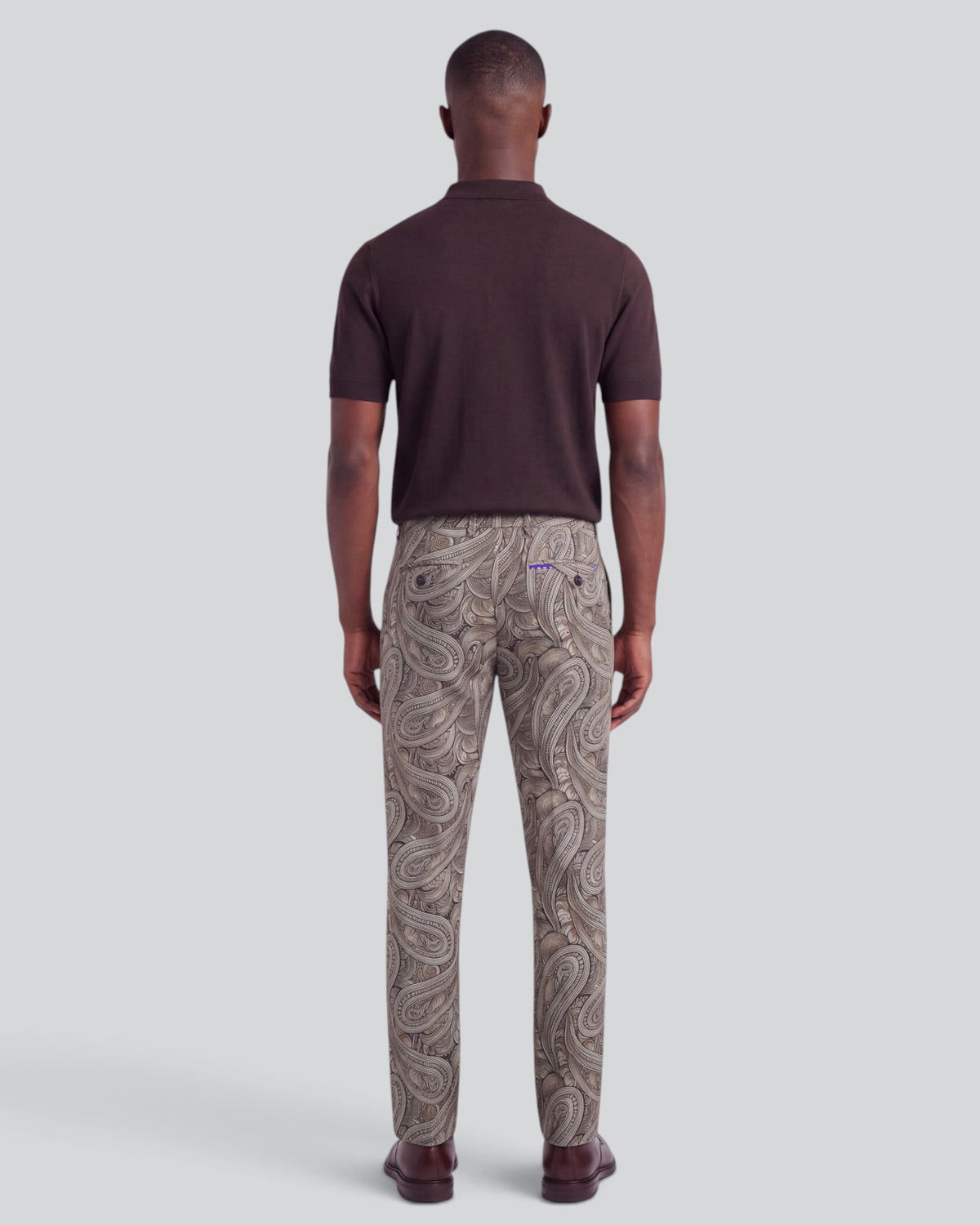 CHARLTON BADALONA PAISLEY SAGE MEN'S STRETCH TAILORED PANT