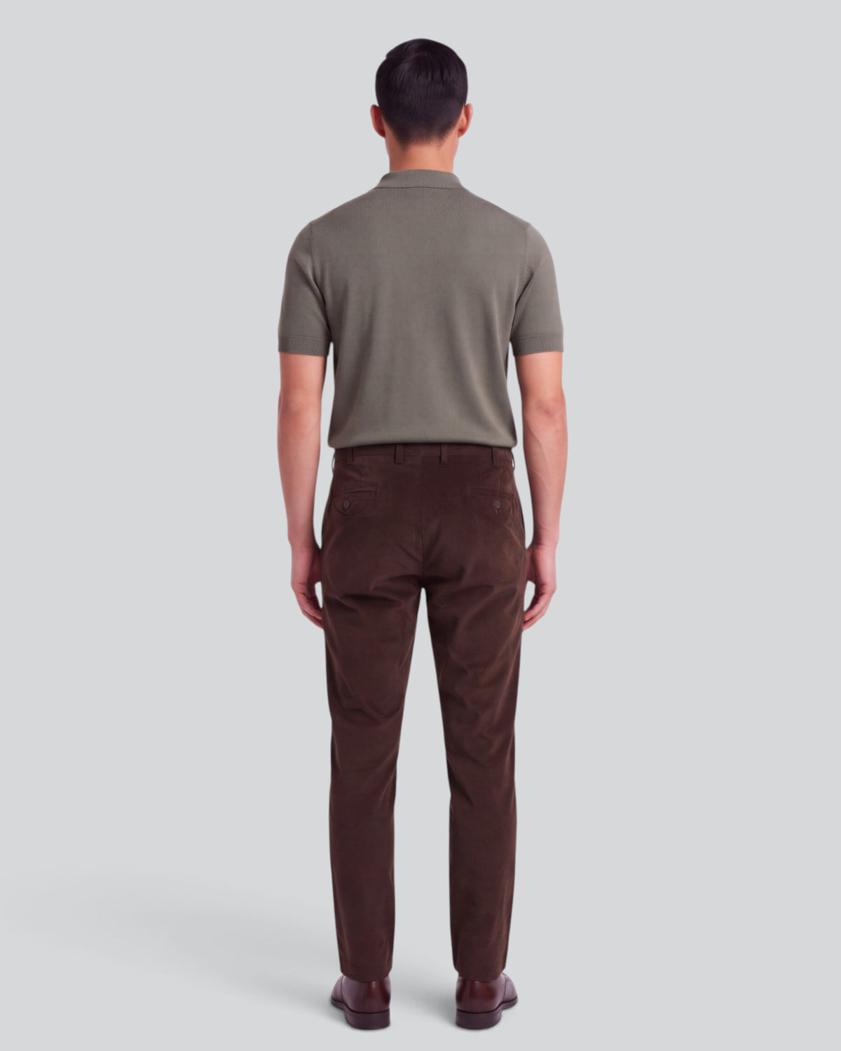 CLIFFORD BROWNIE MEN'S VELVET FLAT-FRONT PANT
