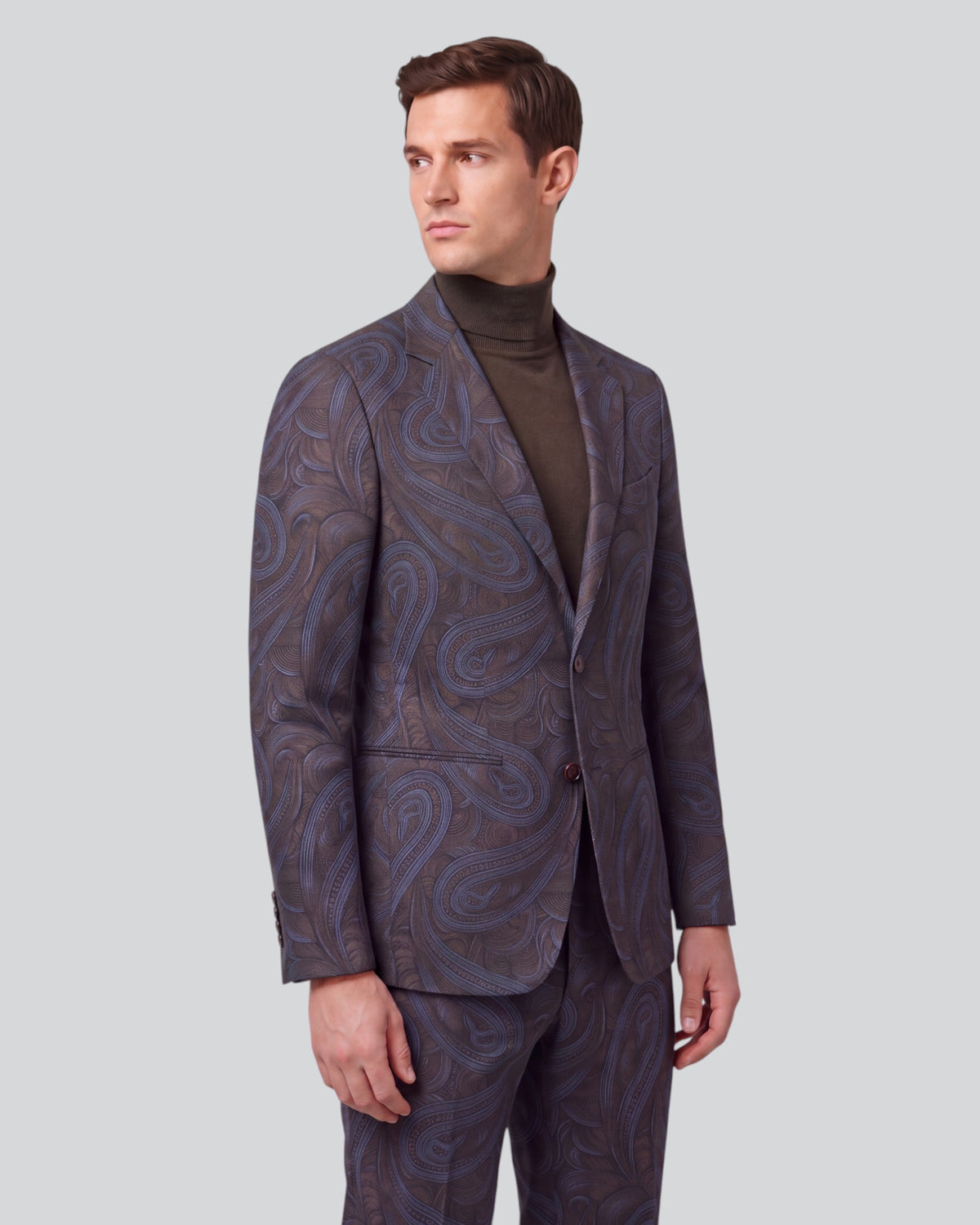 JAQUES PAISLEY BADALONA BROWNIE MEN'S WOOL BLAZER