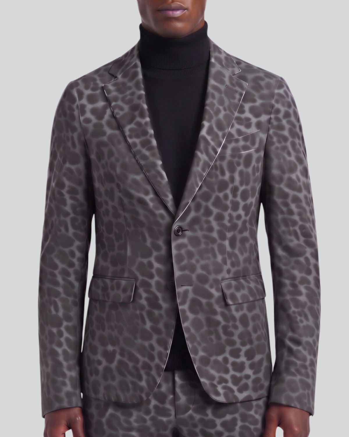 JORDAN LEOPARD SMOKE MEN'S VELVET BLAZER