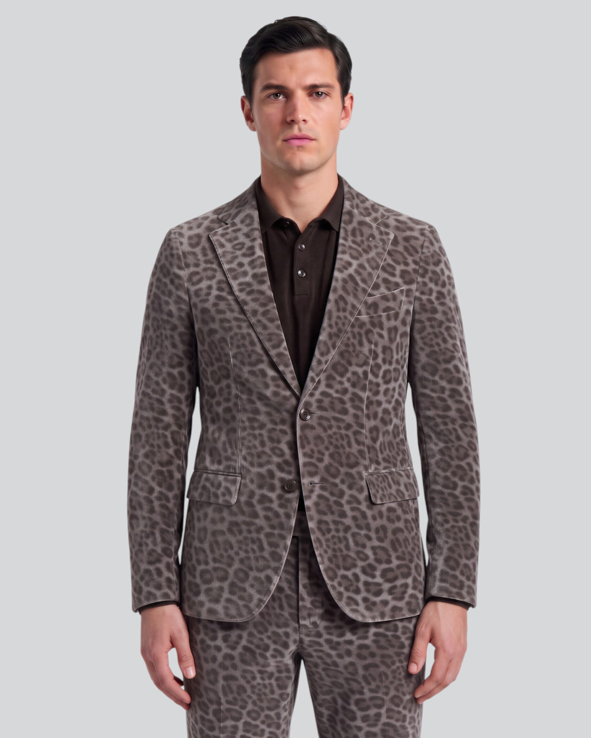 JORDAN LEOPARD BROWNIE MEN'S VELVET BLAZER