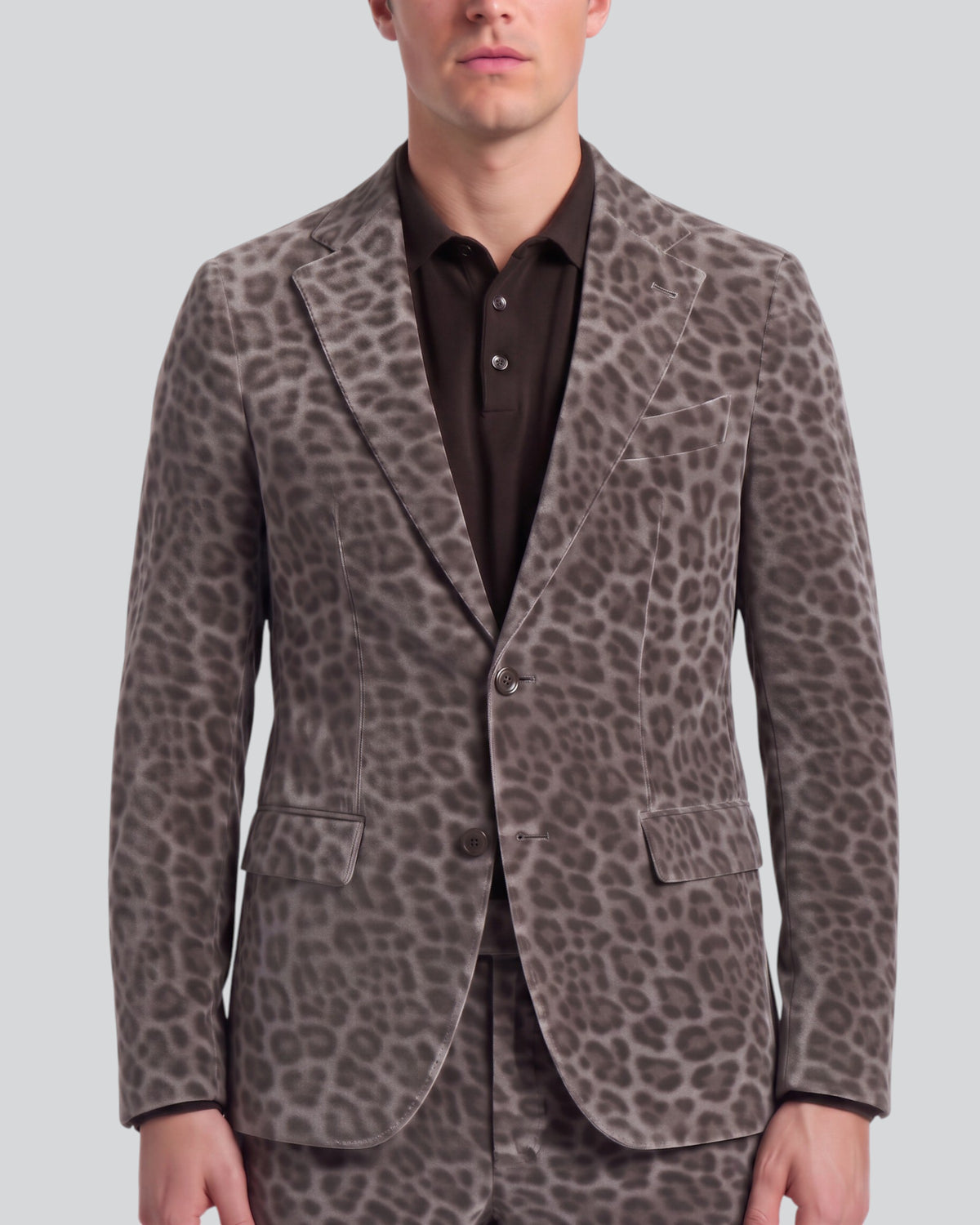 JORDAN LEOPARD BROWNIE MEN'S VELVET BLAZER