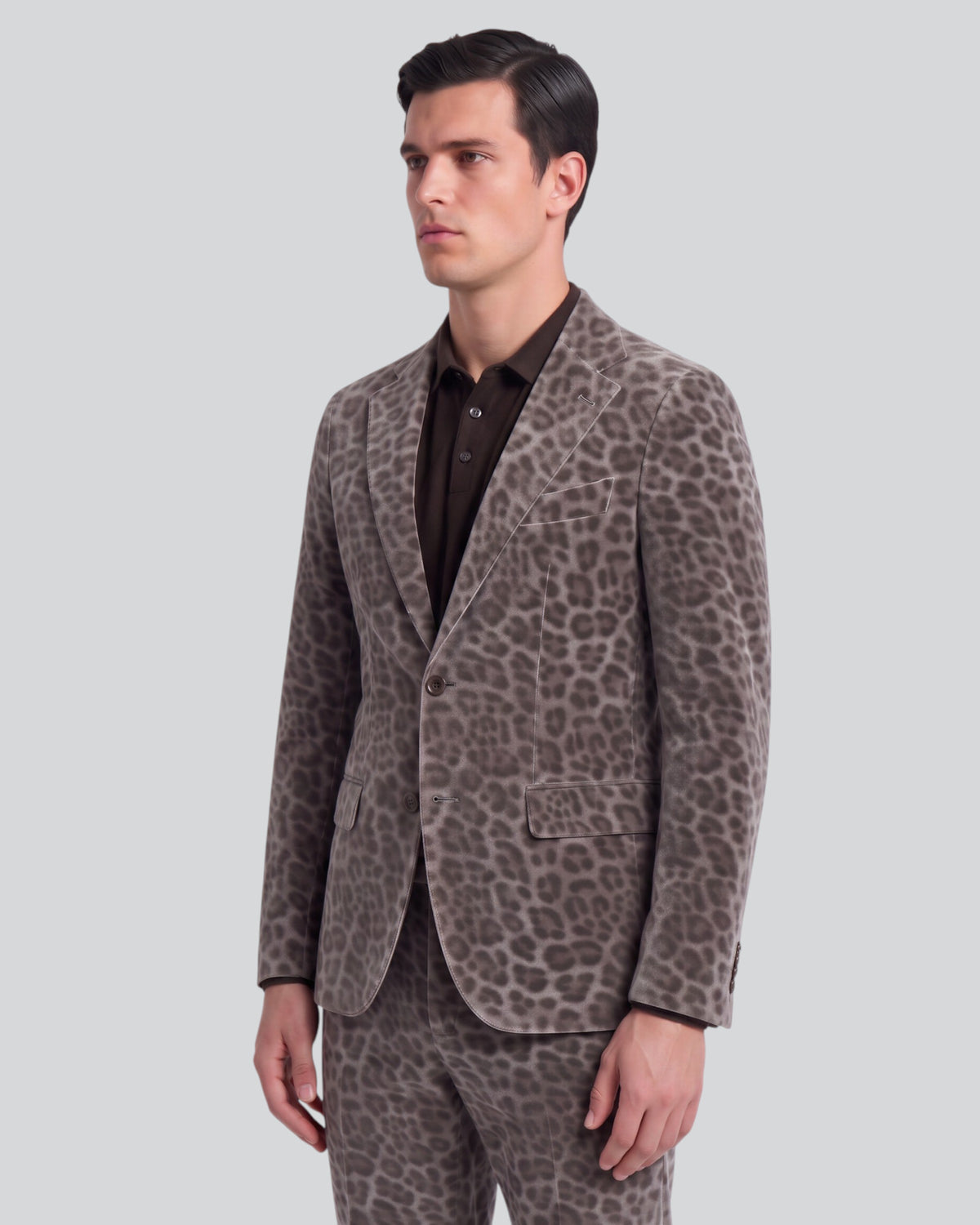JORDAN LEOPARD BROWNIE MEN'S VELVET BLAZER