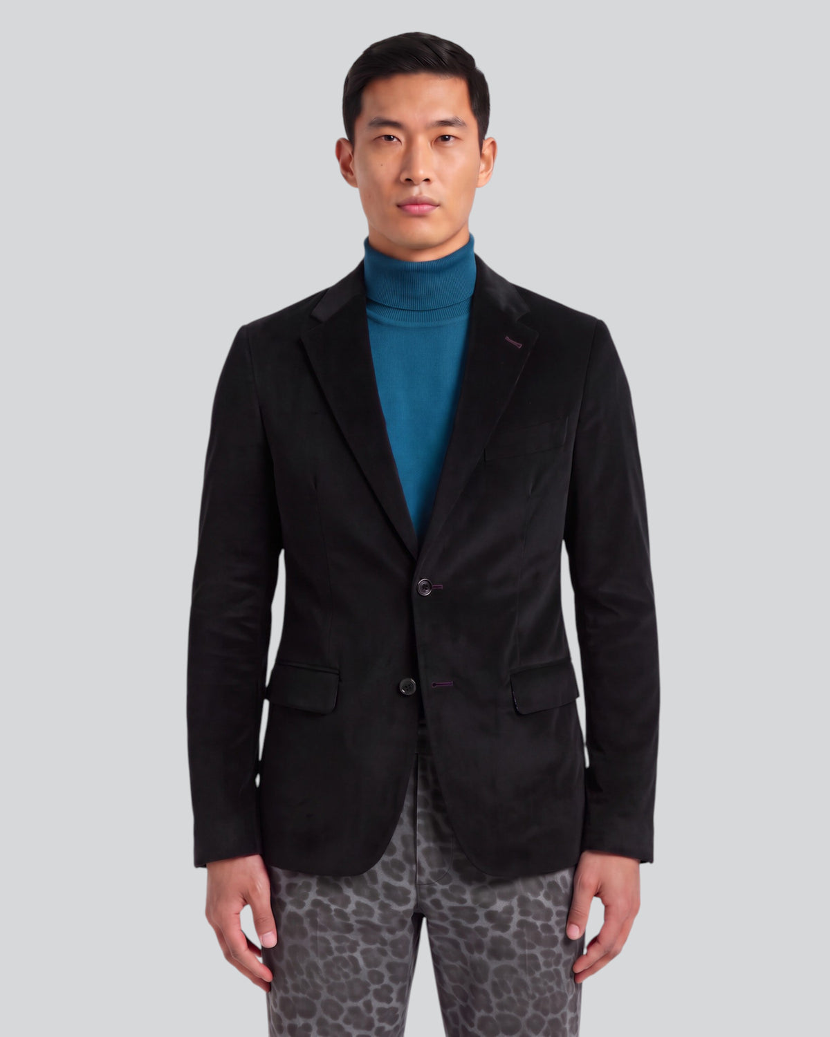 JORDAN BLACK MEN'S VELVET BLAZER