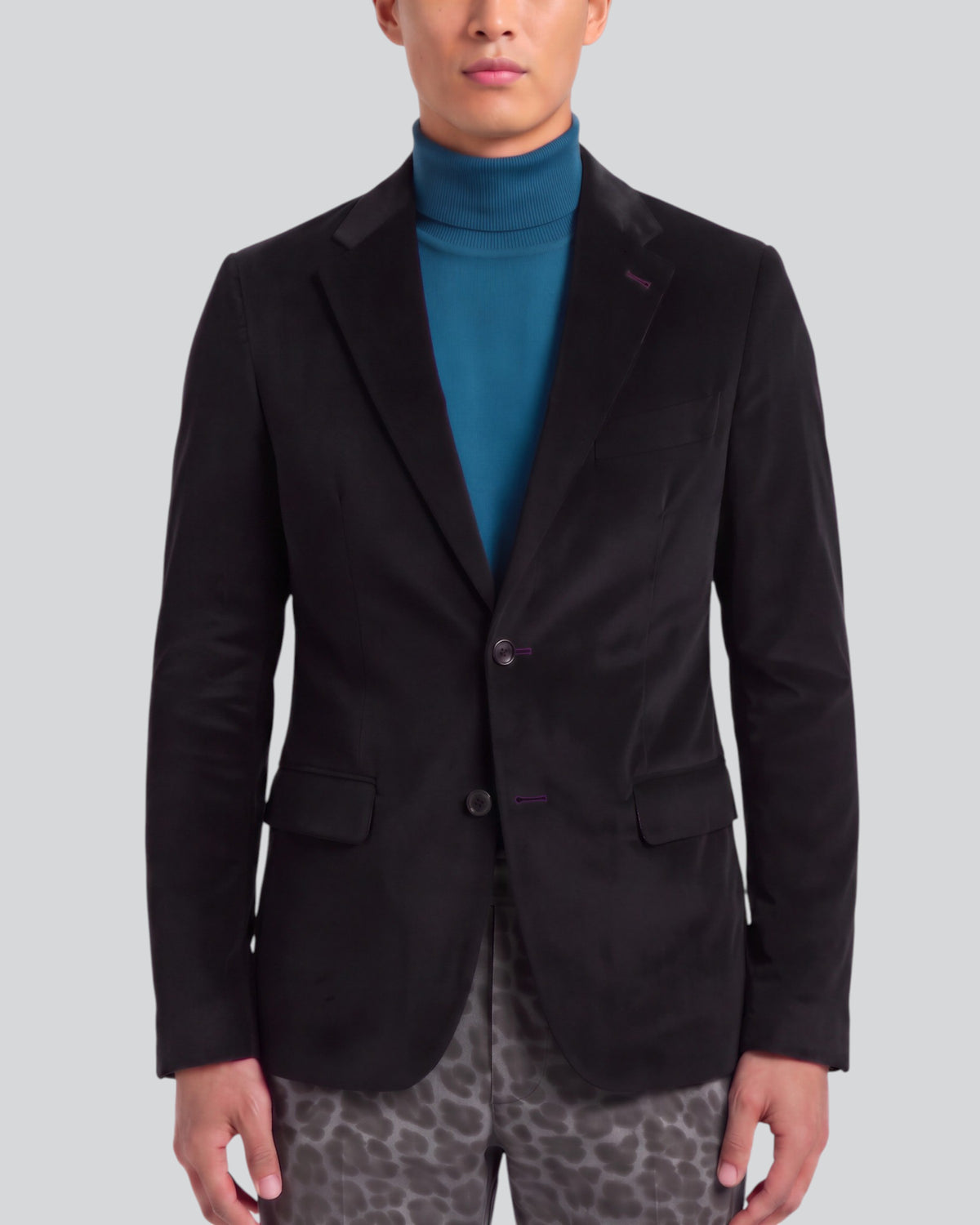 JORDAN BLACK MEN'S VELVET BLAZER