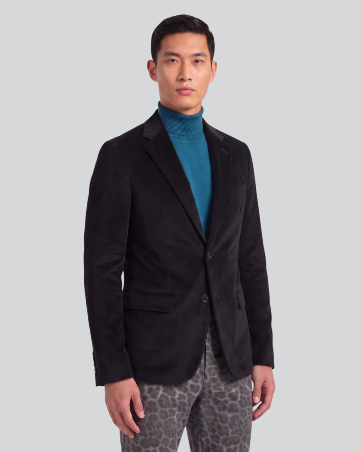 JORDAN BLACK MEN'S VELVET BLAZER
