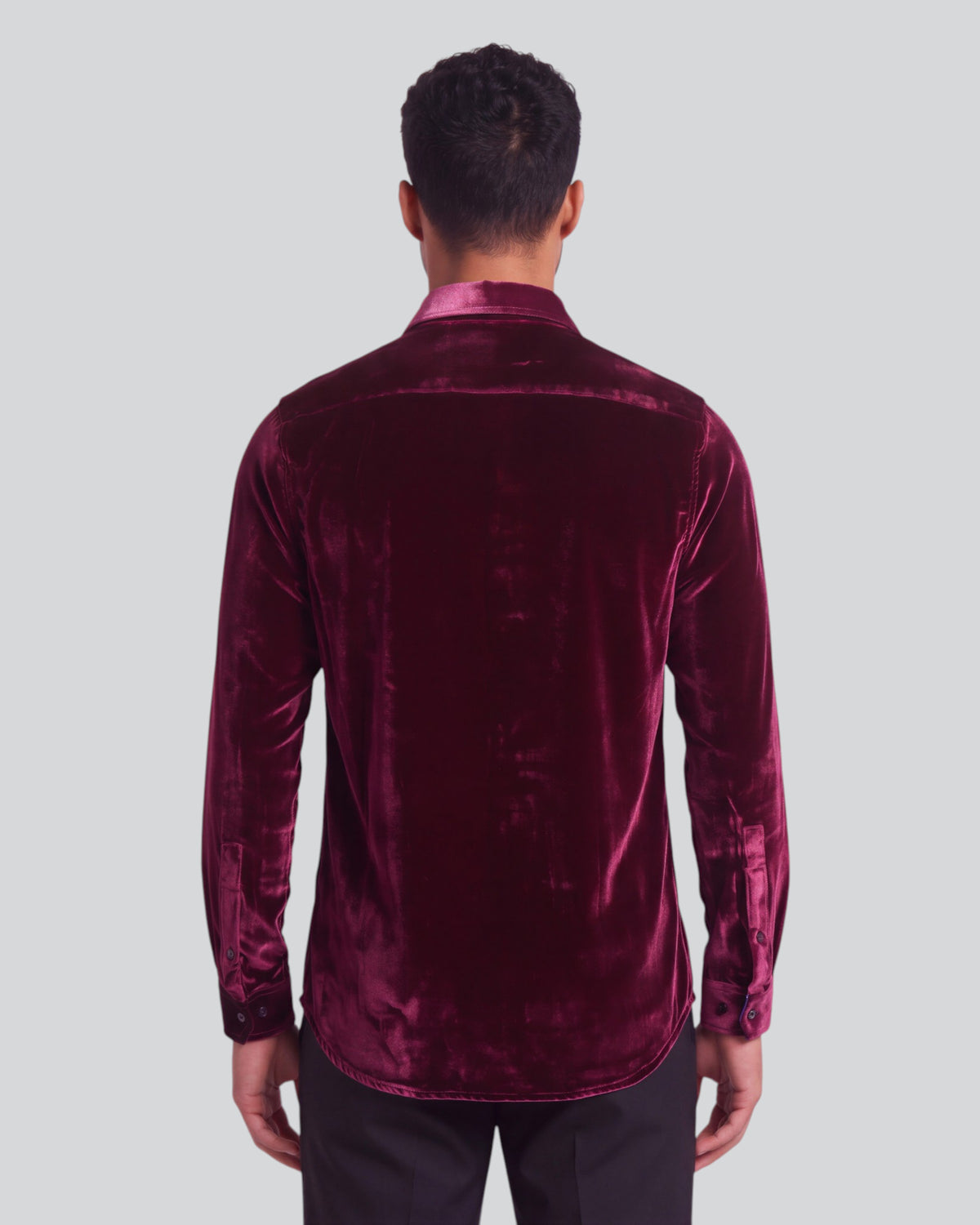 NED PORT MEN'S VELVET LONG-SLEEVE SHIRT