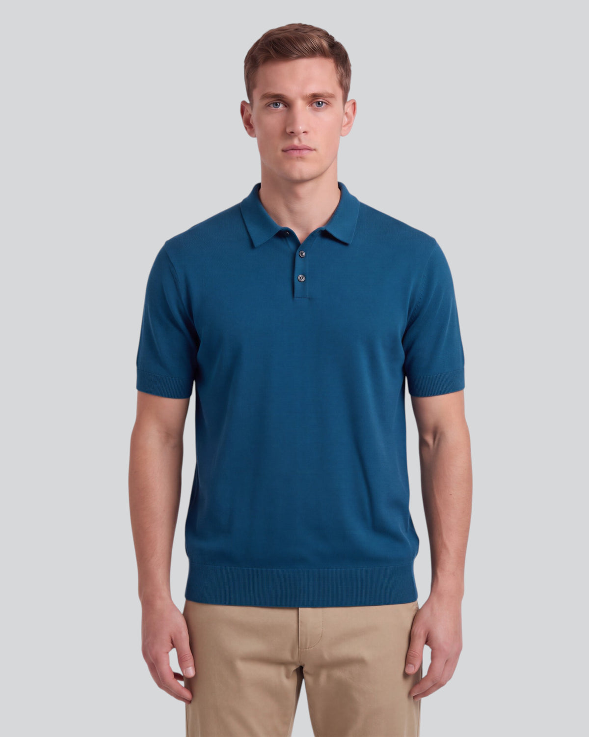 PILGRIM LEGION MEN'S MERINO SILK CASHMERE POLO SWEATER