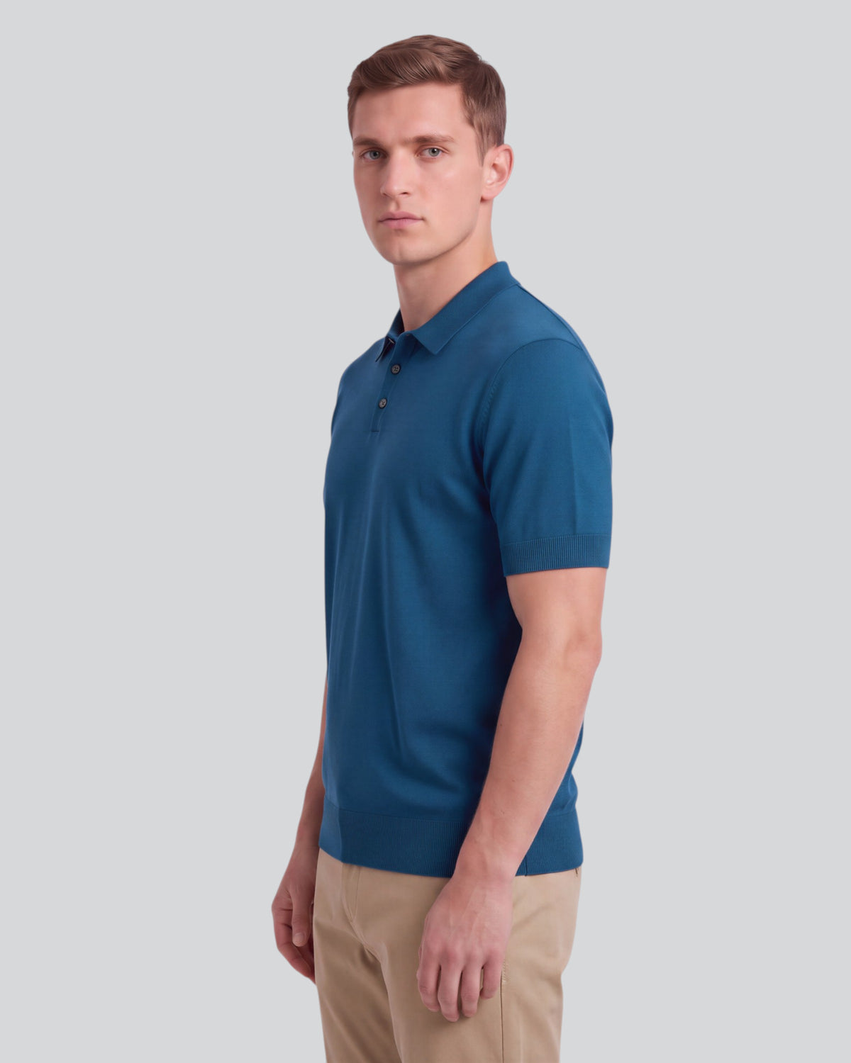 PILGRIM LEGION MEN'S MERINO SILK CASHMERE POLO SWEATER