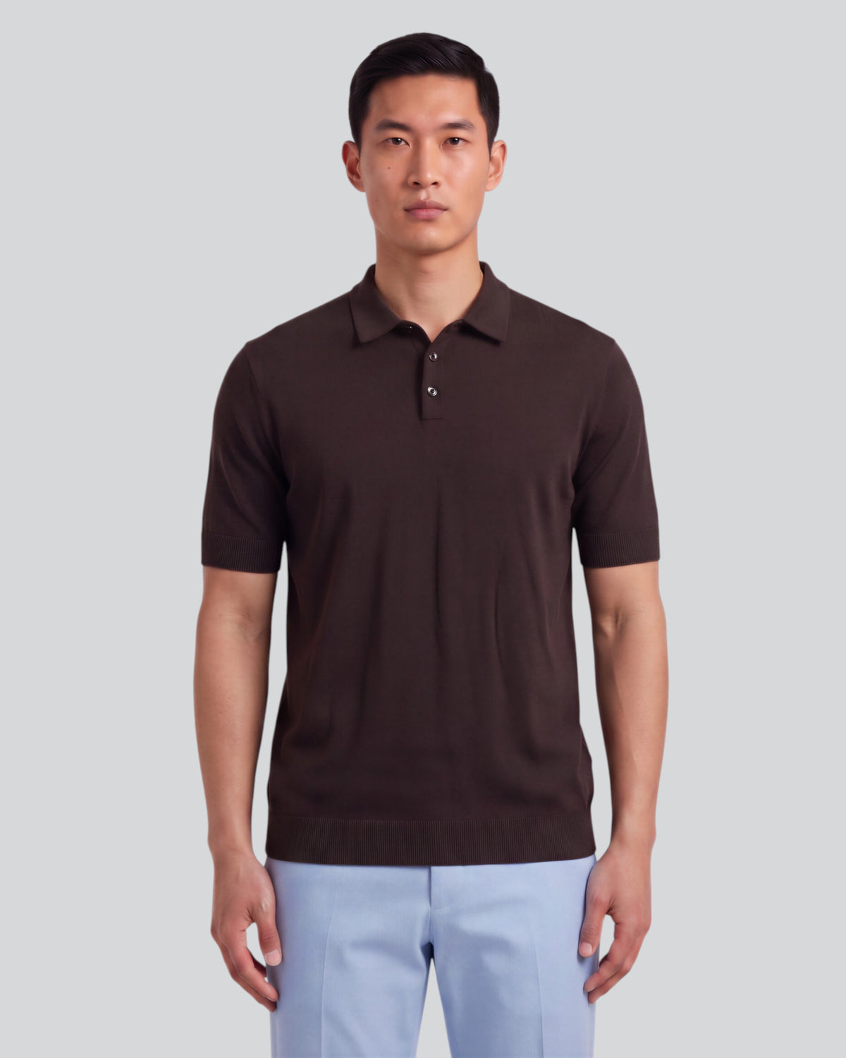 PILGRIM BROWNIE MEN'S MERINO SILK CASHMERE POLO SWEATER