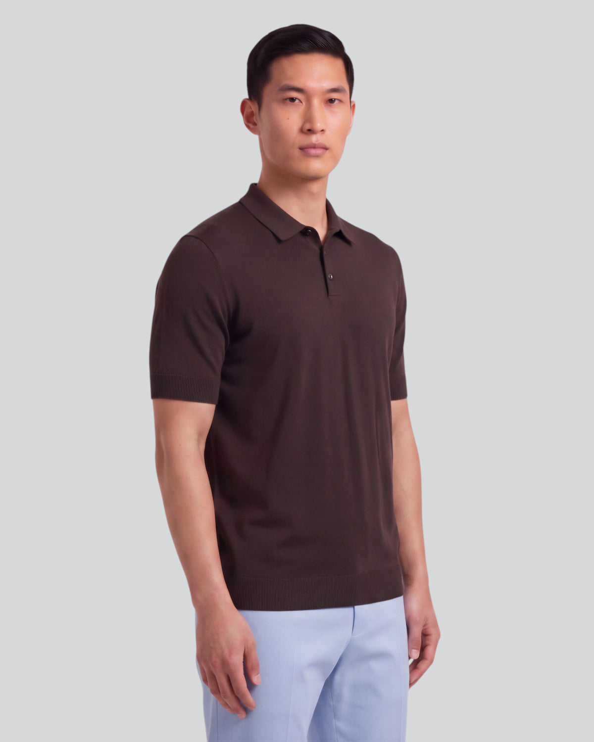 PILGRIM BROWNIE MEN'S MERINO SILK CASHMERE POLO SWEATER