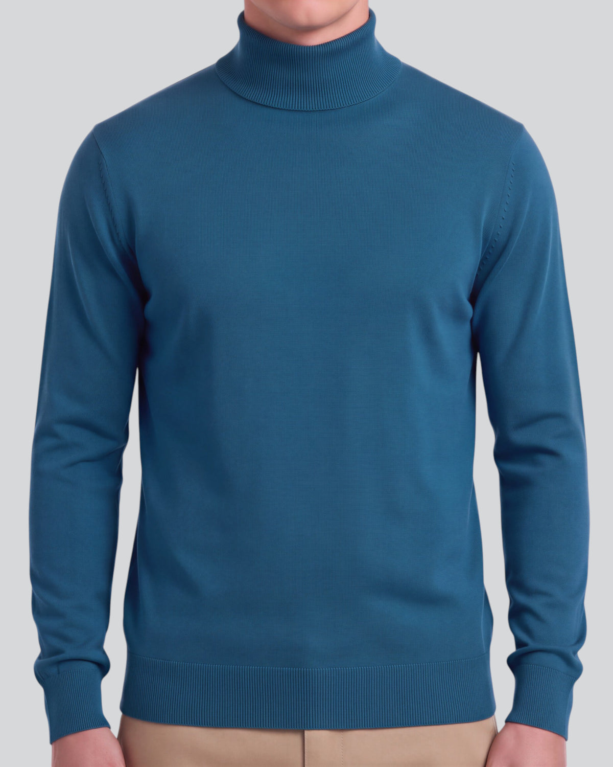 RONALD LEGION MEN'S MERINO SILK CASHMERE TURTLENECK