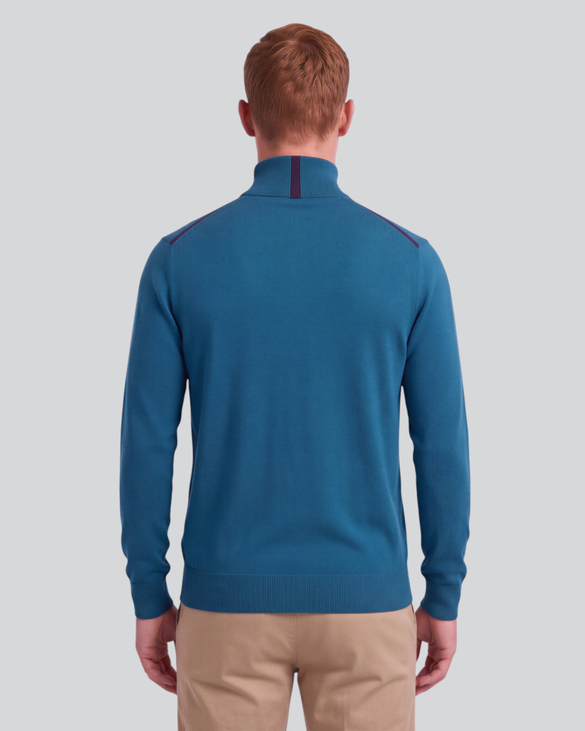 RONALD LEGION MEN'S MERINO SILK CASHMERE TURTLENECK
