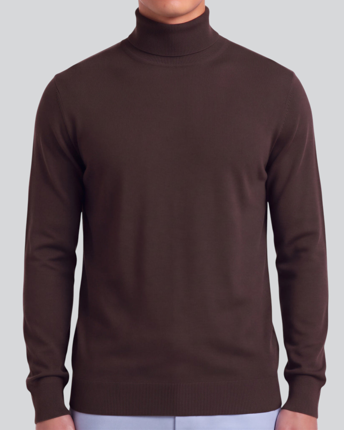 RONALD BROWNIE MEN'S MERINO SILK CASHMERE TURTLENECK