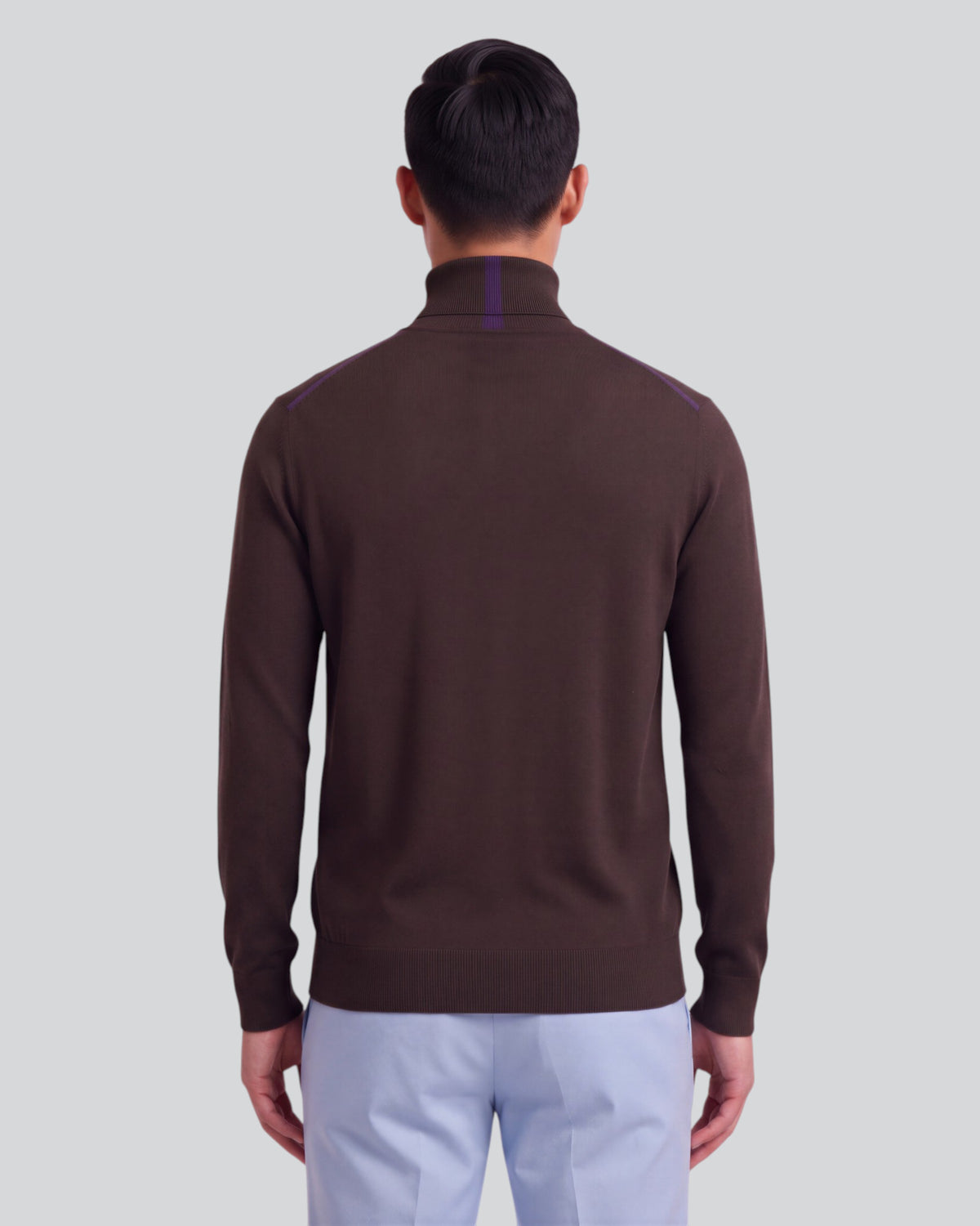 RONALD BROWNIE MEN'S MERINO SILK CASHMERE TURTLENECK