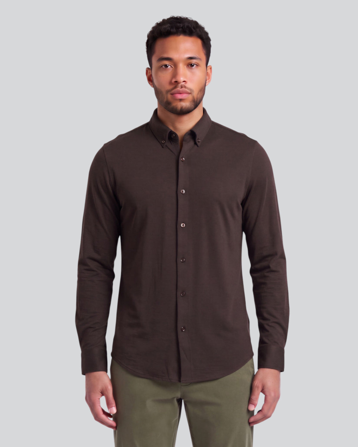 SHAWN BROWNIE MEN'S EXTRA-FINE MERINO LONG-SLEEVE SHIRT