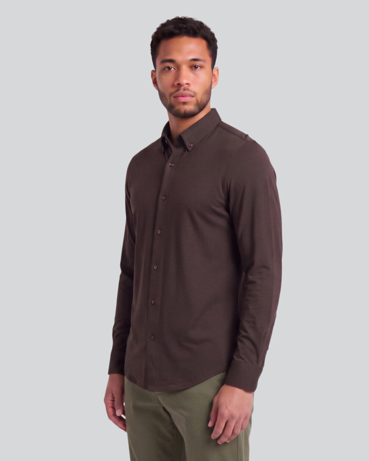 SHAWN BROWNIE MEN'S EXTRA-FINE MERINO LONG-SLEEVE SHIRT