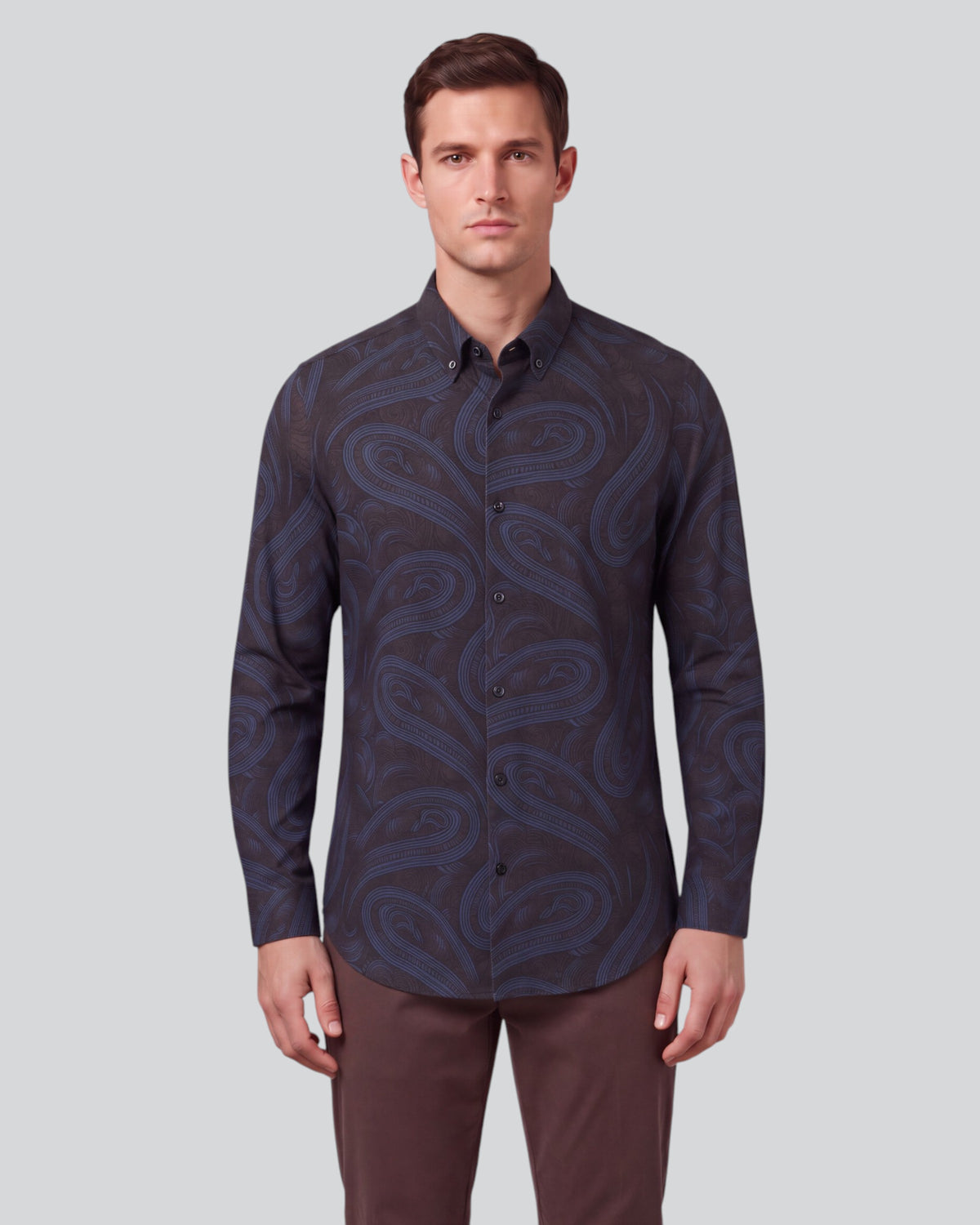 SHAWN PAISLEY BADALONA BROWNIE MEN'S EXTRA-FINE MERINO LONG-SLEEVE SHIRT