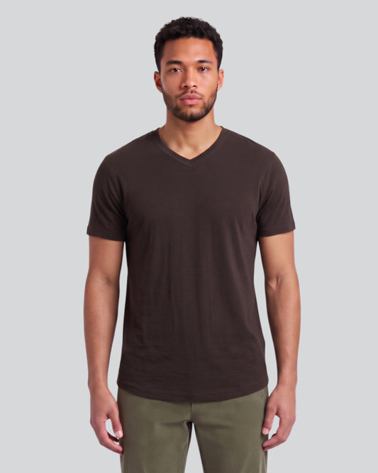 VICTOR BROWNIE MEN'S EXTRA-FINE MERINO V-NECK TEE