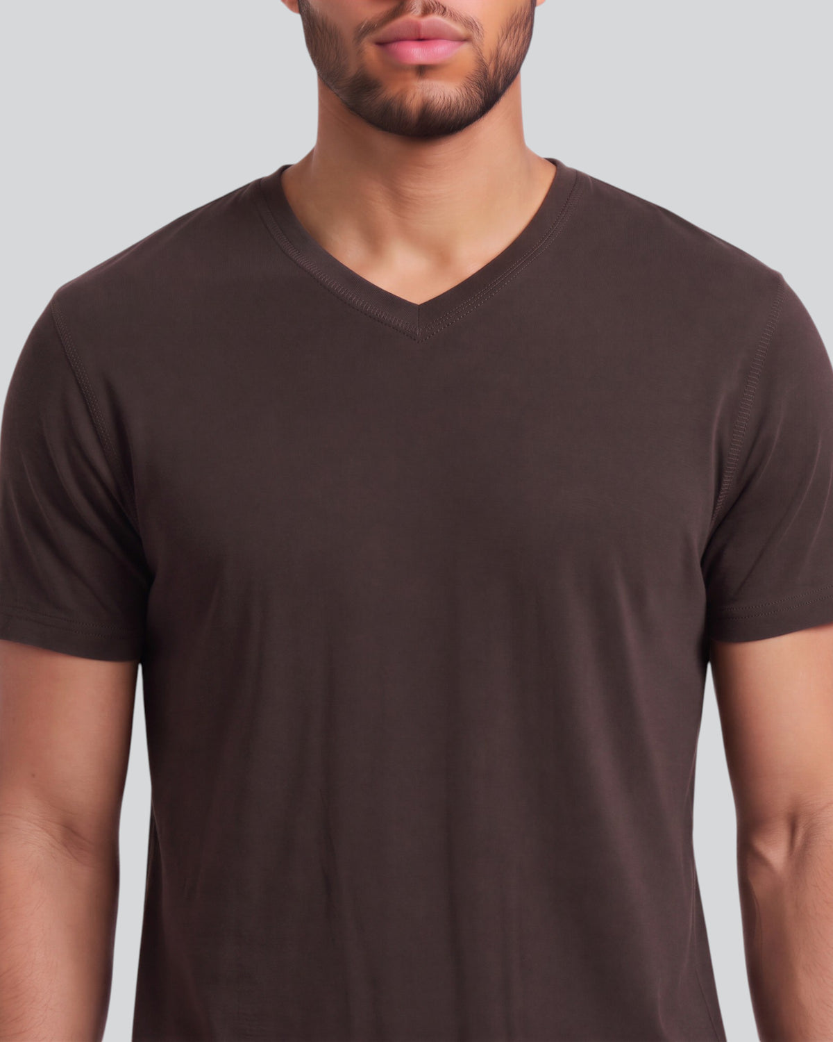 VICTOR BROWNIE MEN'S EXTRA-FINE MERINO V-NECK TEE